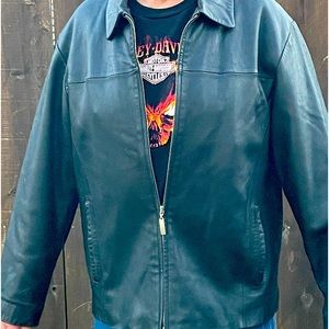 Massimo Mens Leather Jacket XL